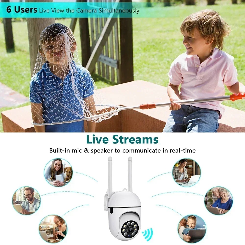 Cross-Border Popular Wireless Camera Hd Mobile Phone Remote Monitor Home Wifi Home Network Camera