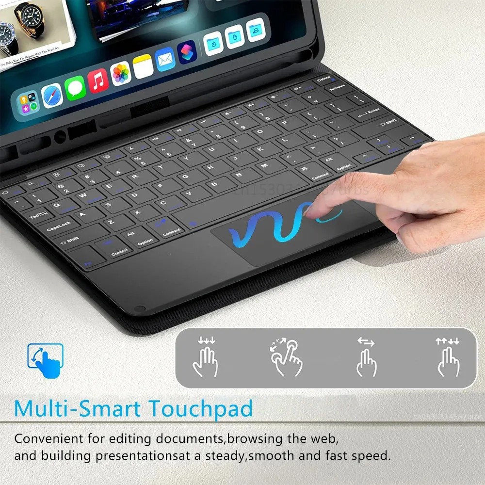 2025 iPad 11 Magic Bluetooth Keyboard Ipad10.2 Keyboard Protective Case A16 Magnetic Backlit Touch