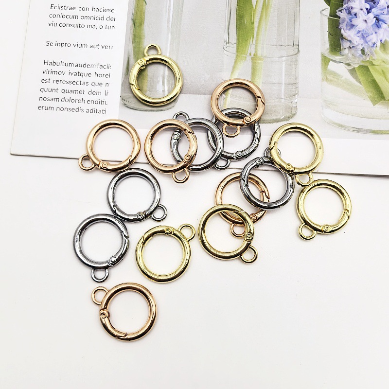 18mm Inner Width Small Ear Spring Ring DIY Luggage Jewelry Keychain Open Ring Luggage Hardware Accessories Wholesale