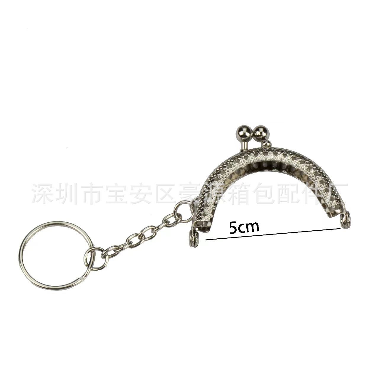 5cm semicircle lattice flower straight bead mouth gold key ring DIY coin purse mouth gold accessories