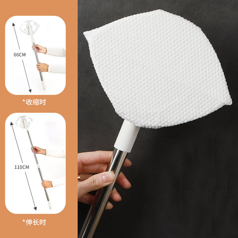 Lazy disposable face towel mop household retractable rotatable mini electrostatic dust removal flat mop artifact