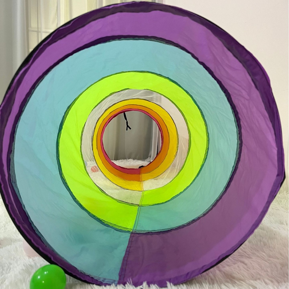 Children's Tent Sunshine Rainbow Kidsren's Drilling Tunnel Infant Baby Crawling Channel Portable Foldableable Tent