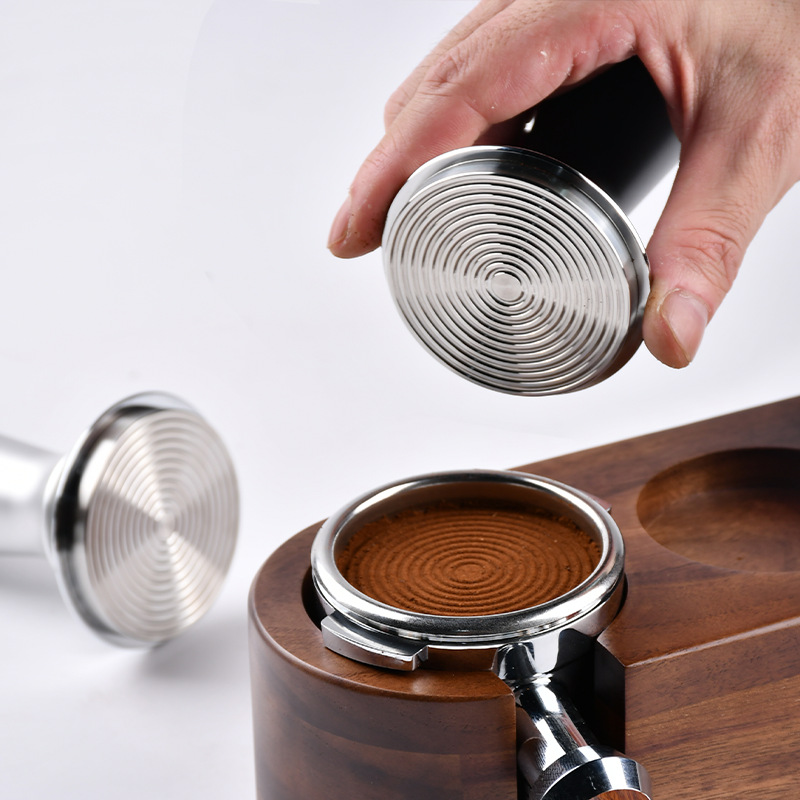 Stainless Steel Press-Type Tamper Semi-Automatic Coffee Machine Tamper 51/53/58mm Barista Special