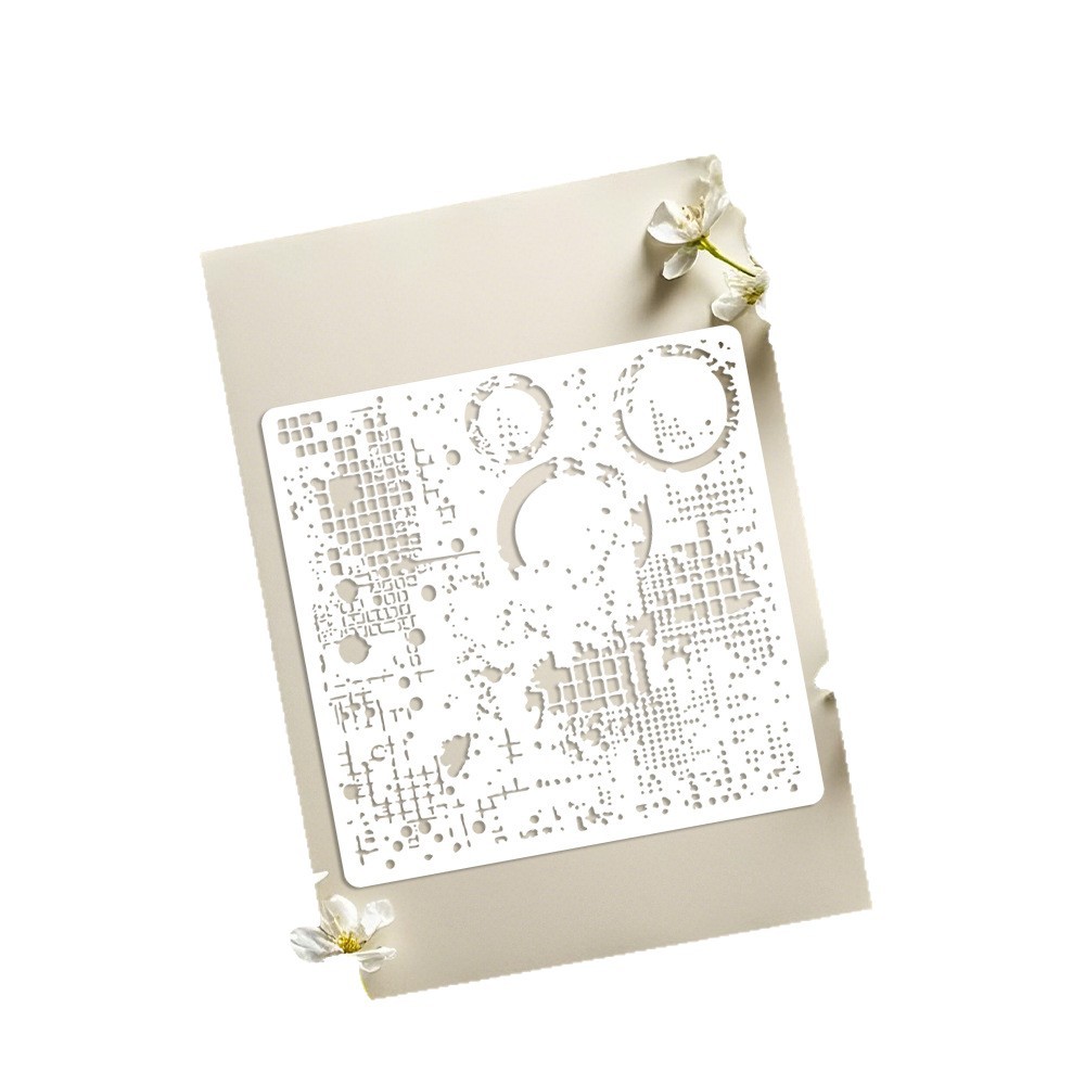 Cross-Border Dropshipping Masking Board Retro Pattern Hollow Carving Plastic Hand-Painted Graffiti Spray Hand Account Decoration Template