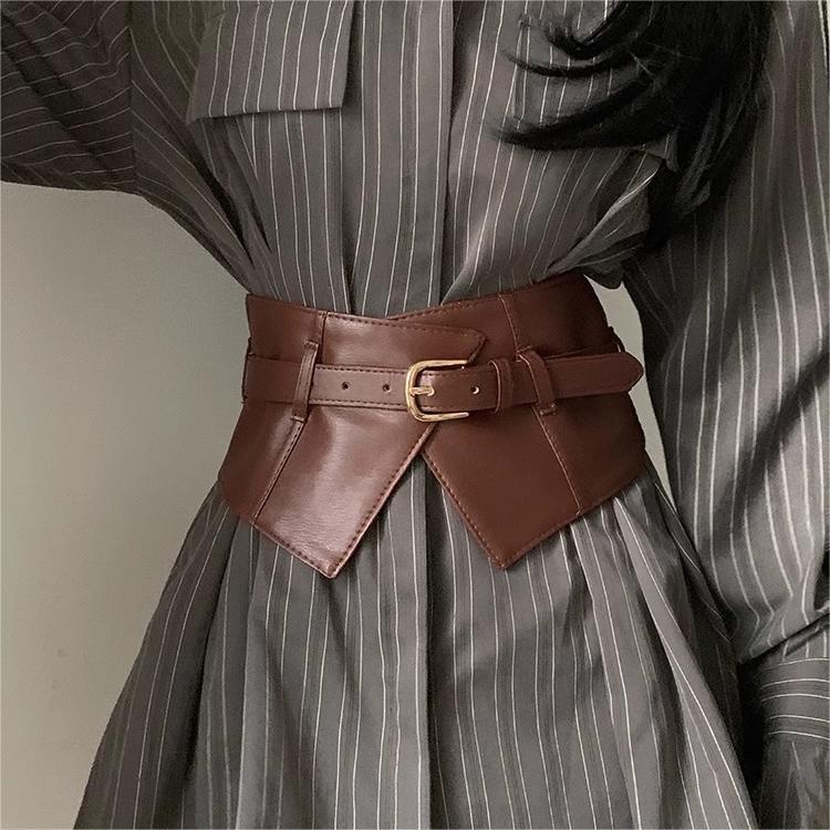 Wide waist seal belt Women's 2024 new belt high-grade decoration dress with suit jacket sweater coat
