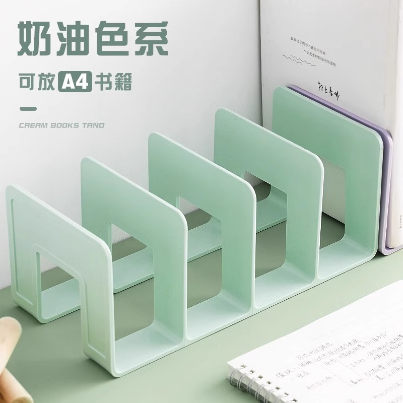 Book stand desktop book storage artifact partition board book desk shelf transparent acrylic book file folder