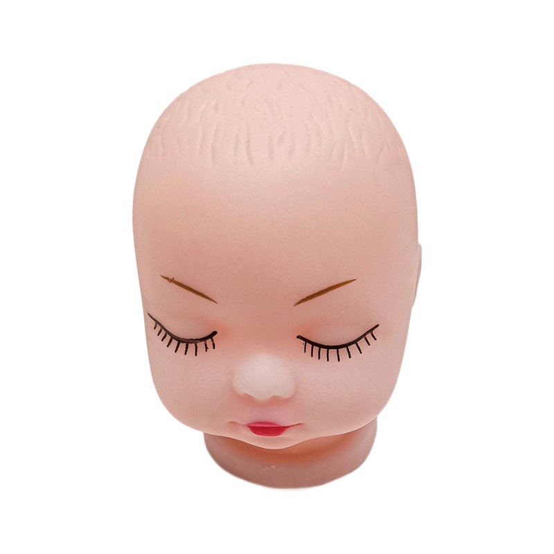 Vinyl 4cm Cute Sleeping Baby Doll Head Toy Accessories Manufacturer Wholesale DIY Sleeping Baby Makeup Head Cross-Border Special Supply