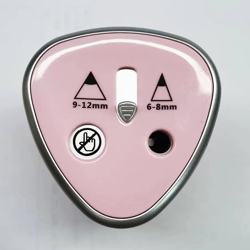 Tenwin Double-Hole Electric Pencil Sharpener Semi-Automatic Thickness Two-Hole Pencil Sharpening Machine Cross-Border Battery Model 8004