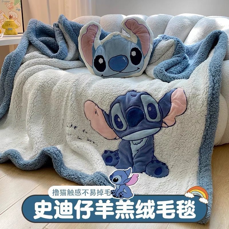 Winter Thickeneded Cute Cartoon Lamb Velvet Blanket Sofa Cover Blanket Office Dormitory Nap Car Blanket 2025