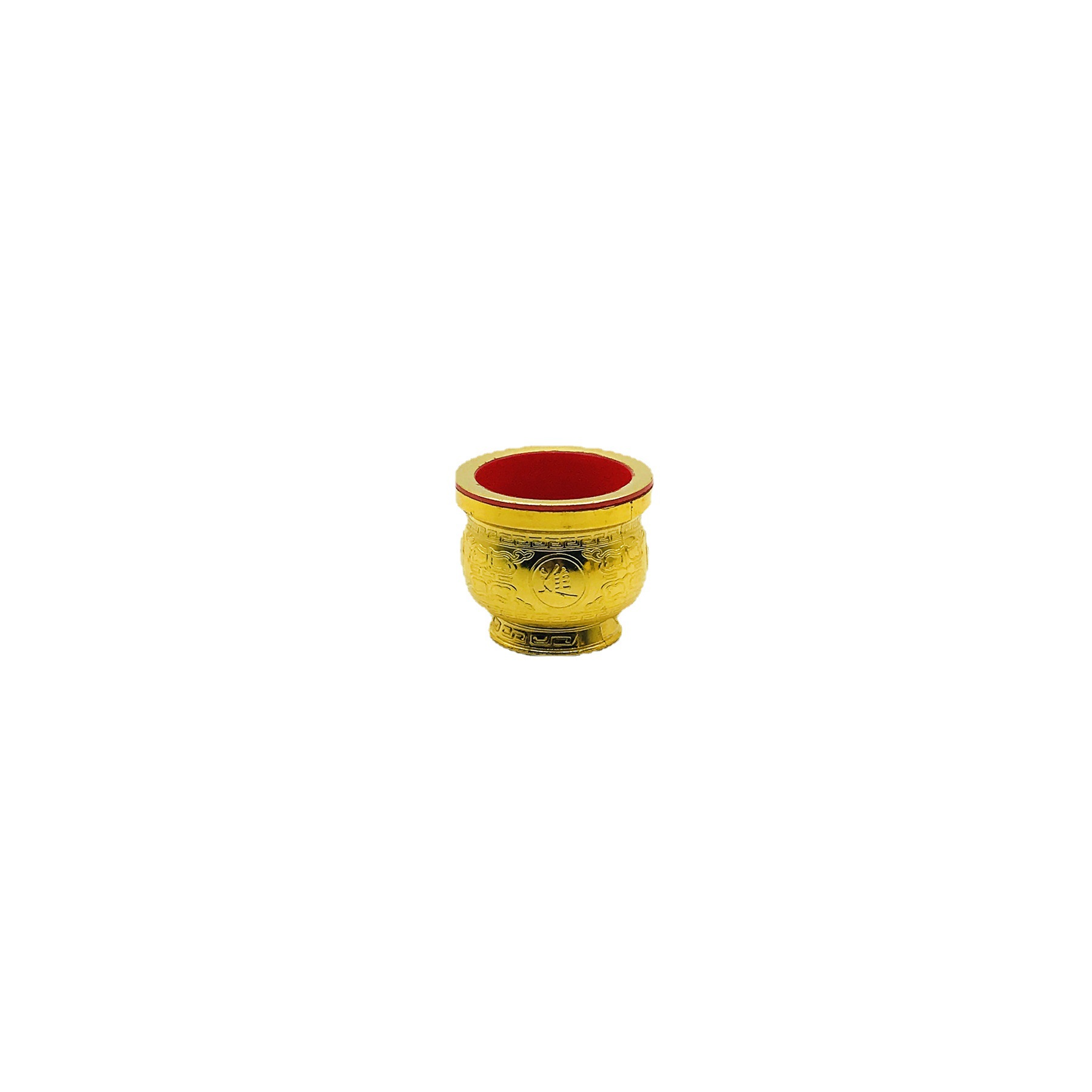 Double-layer gold teacup imitation gold tribute cup holy water cup wine cup buddha supplies source manufacturers direct batch of Dongheng -1206