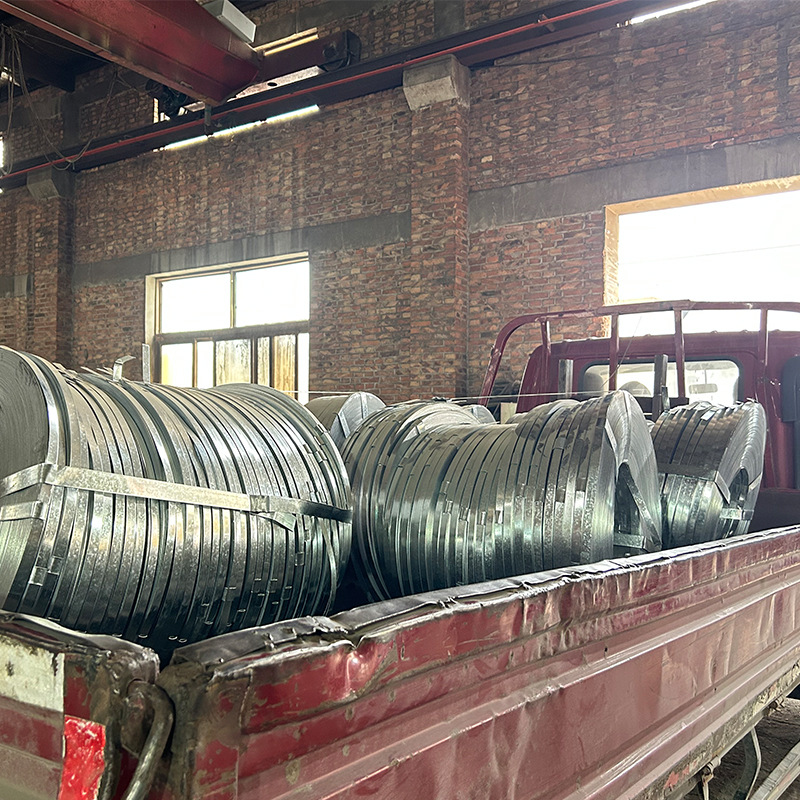 Galvanized Iron Packing Belt, Corrugated Pipe Galvanized Packing Belt, Steel Belt, Processable Cargo Transportation Metal Packing Belt