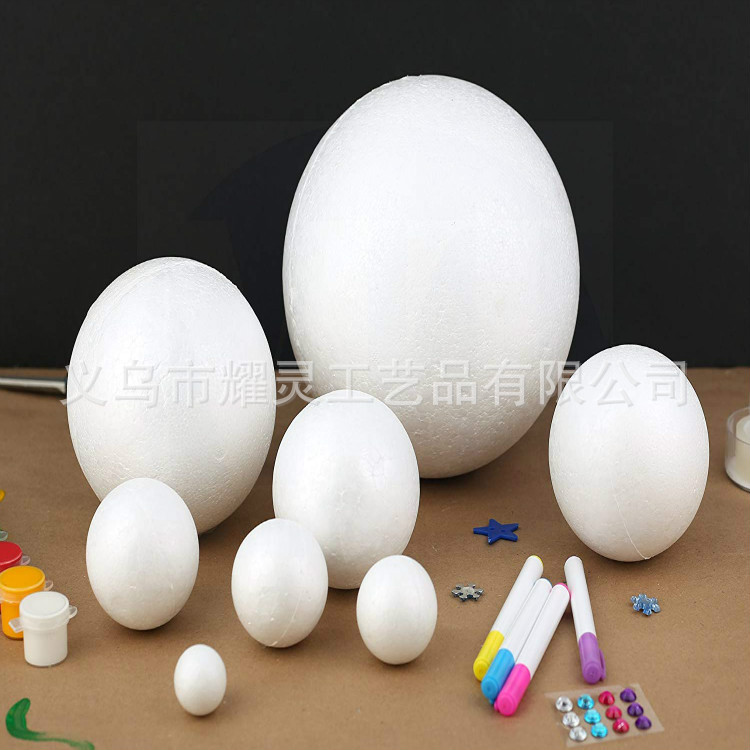 Factory direct supply Styrofoam white blank foam egg painting Halloween DIY early education