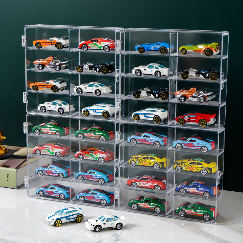Children's Toys Tomica1:64 Tomica Transparent Collection Rack Hot Wheels Alloy Car Model Storage Box