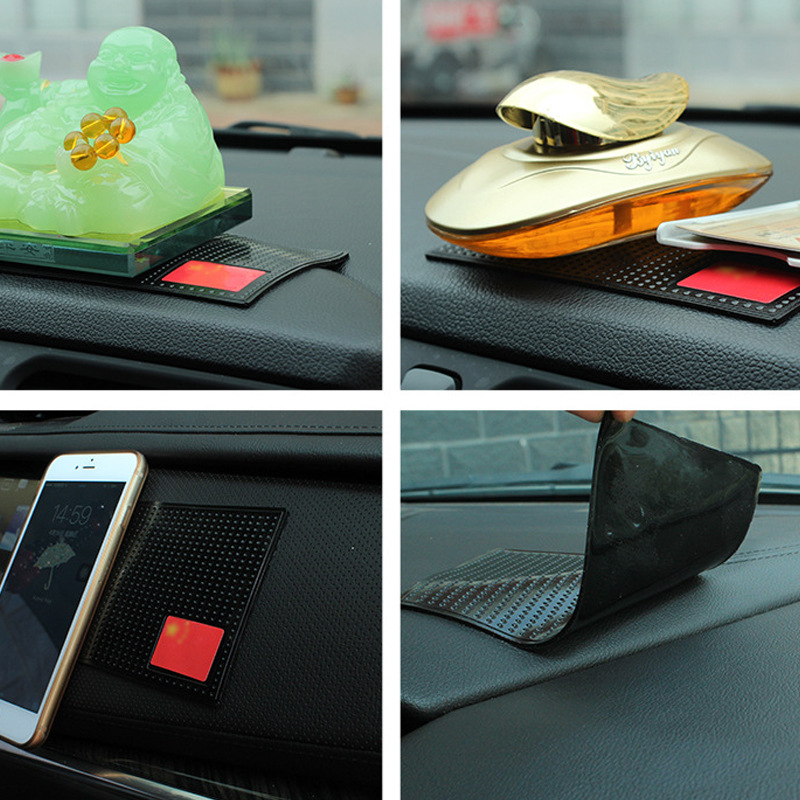 Car Five-Star Red Flag Anti-Slip Mat Pu Car Dashboard Red Flag Anti-Slip Mat Mobile Phone Ornaments Anti-Slip Mat Anti-Slip