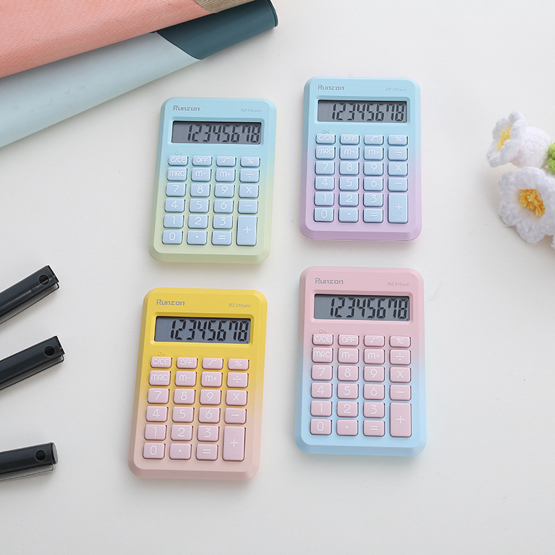 210Pro Dopamine, портативный 8-значный калькулятор, милый градиентный, легкий, стильный офисный канцелярский калькулятор