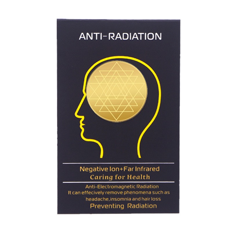 Factory Direct Sale 24K Creative Geometric Pattern Radiation-Proof Mobile Phone Stickers Energy Mobile Phone Patch Logo