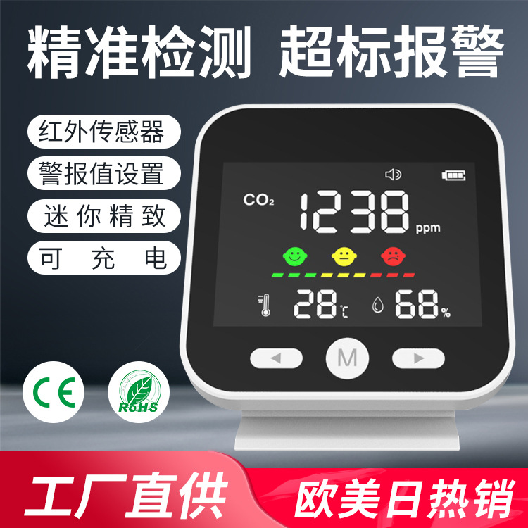 Dingmeng Factory Direct Sales Carbon Dioxide Detector Co2 Concentration Detection Exceeds Limit Alarm