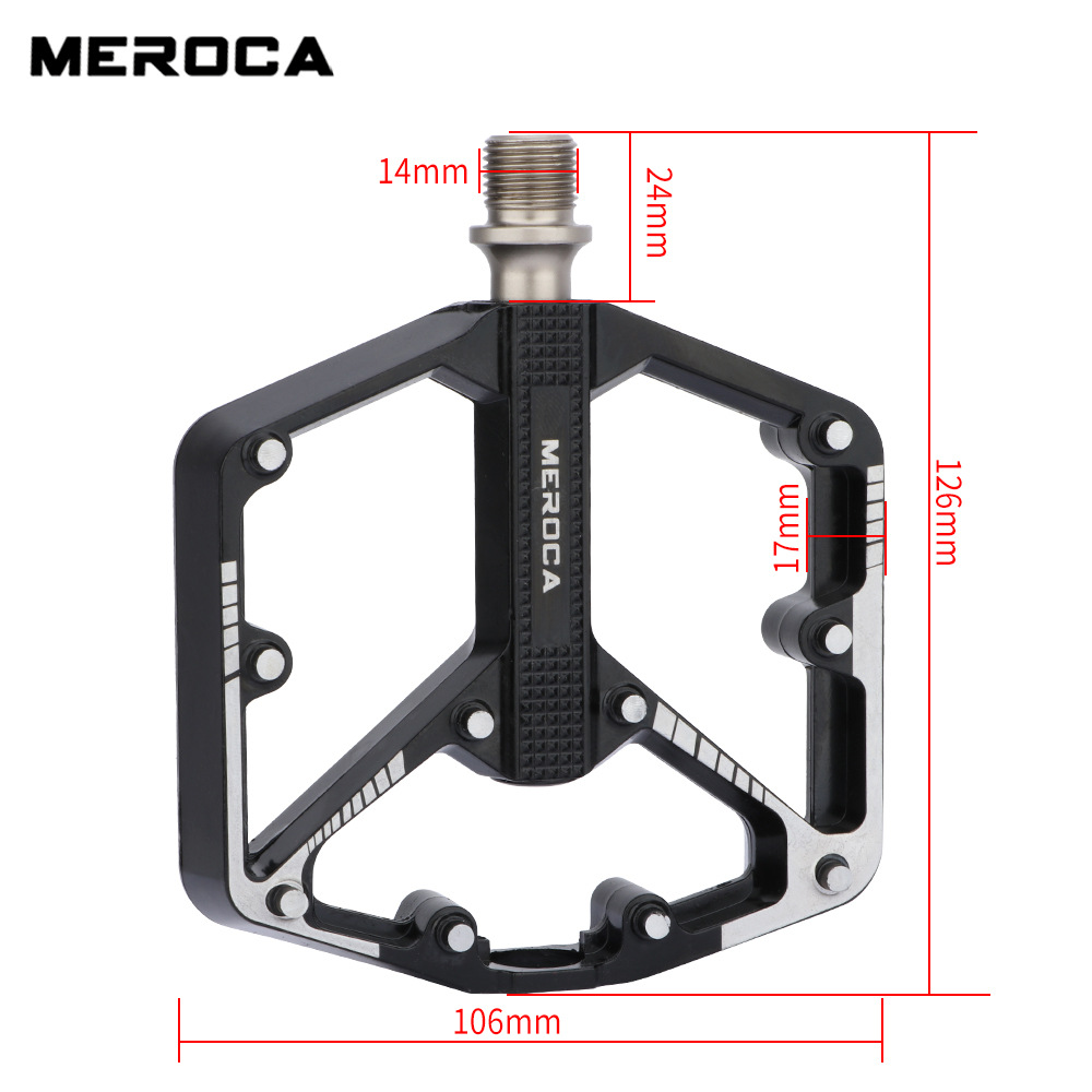 MEROCA mountain bike pedal aluminum alloy Peilin pedal DU pedal pedal pedal bicycle accessories