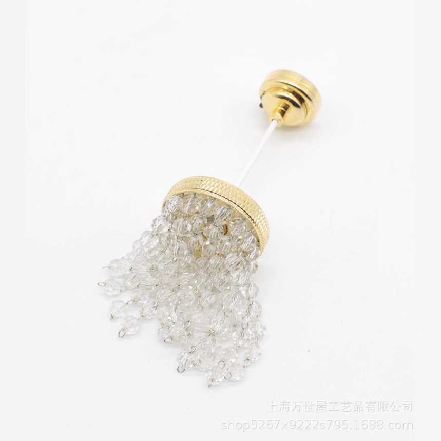 1:12 Dollhouse Dollhouse Mini (Multi-Layer Beaded Luxury Chandelier 2 Colors) Indoor and Outdoor Decoration