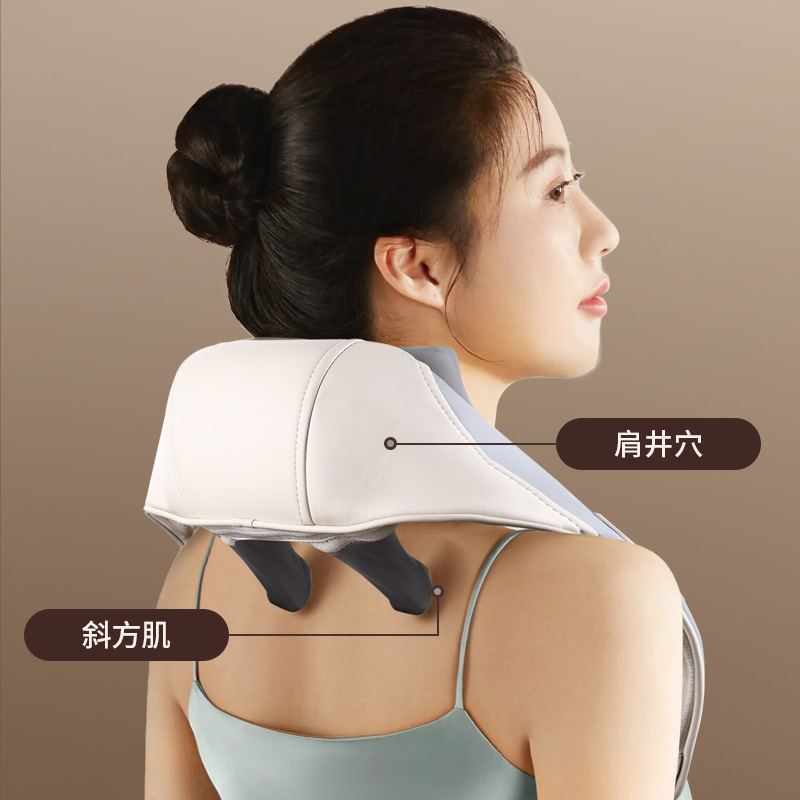 Multifunctional cervical vertebra massager shoulder neck back neck shoulder neck massager trapezius muscle simulation human kneading cloak