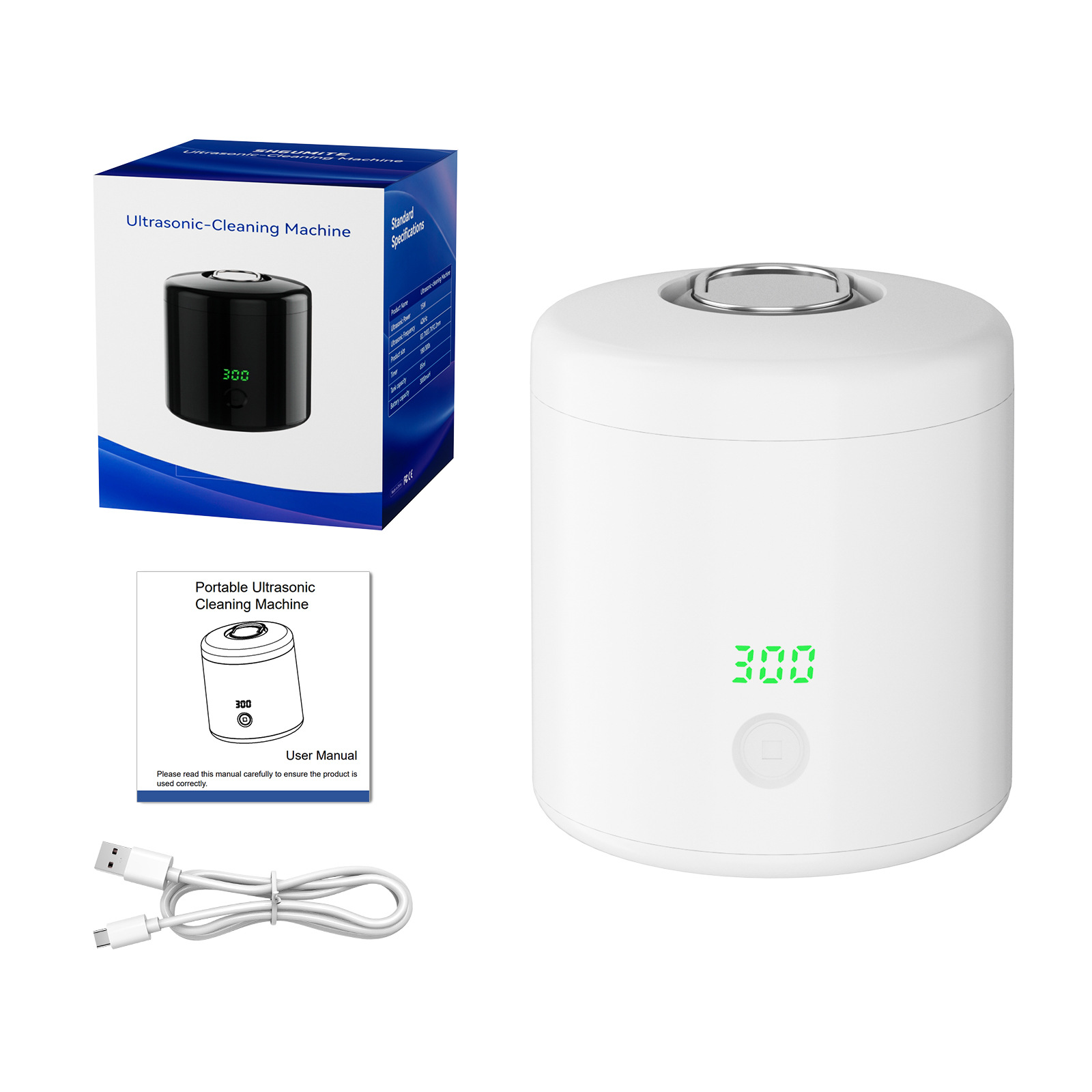 Cross-Border Wireless Braces Ultrasonic Cleaning Machine Household Jewelry Cleaner Portable Rechargeable Denture Cleaning Machine