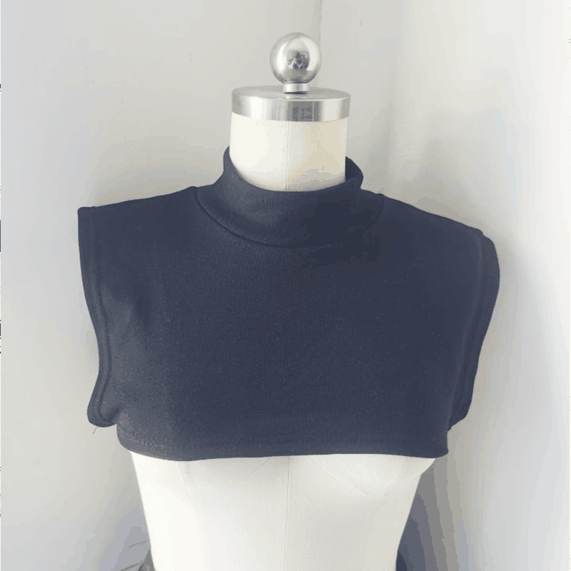 Winter pure cotton knitted turtleneck adult unisex fake collar with sweater anti-tie neck warm pullover scarf