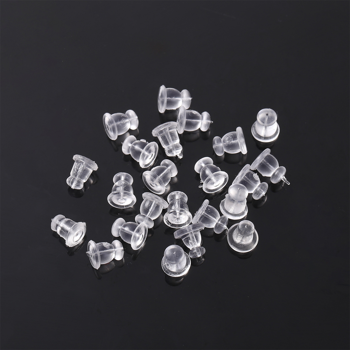 Silicone Bullet Ear Plug Ear Stud Transparent Plastic Pad Handmade DIY Earrings Accessories Ear Plug Ear Plug Ear Cap