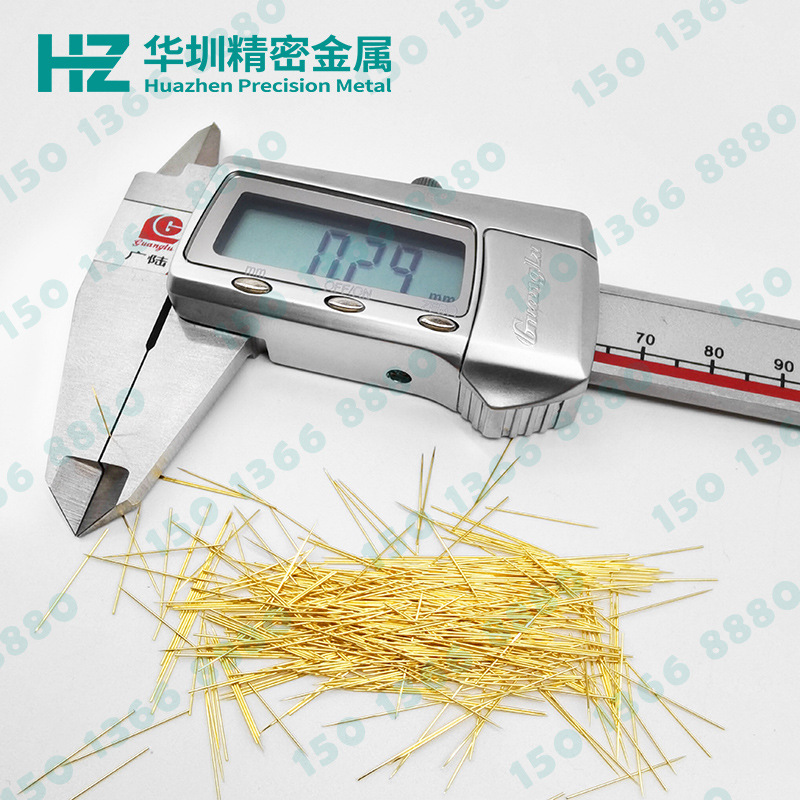 Gold-Plated Beauty Microneedle Rf Gold Microneedle Processing 0.16-0.5mm Non-Magnetic Stainless Steel Solid Needle Sharpening