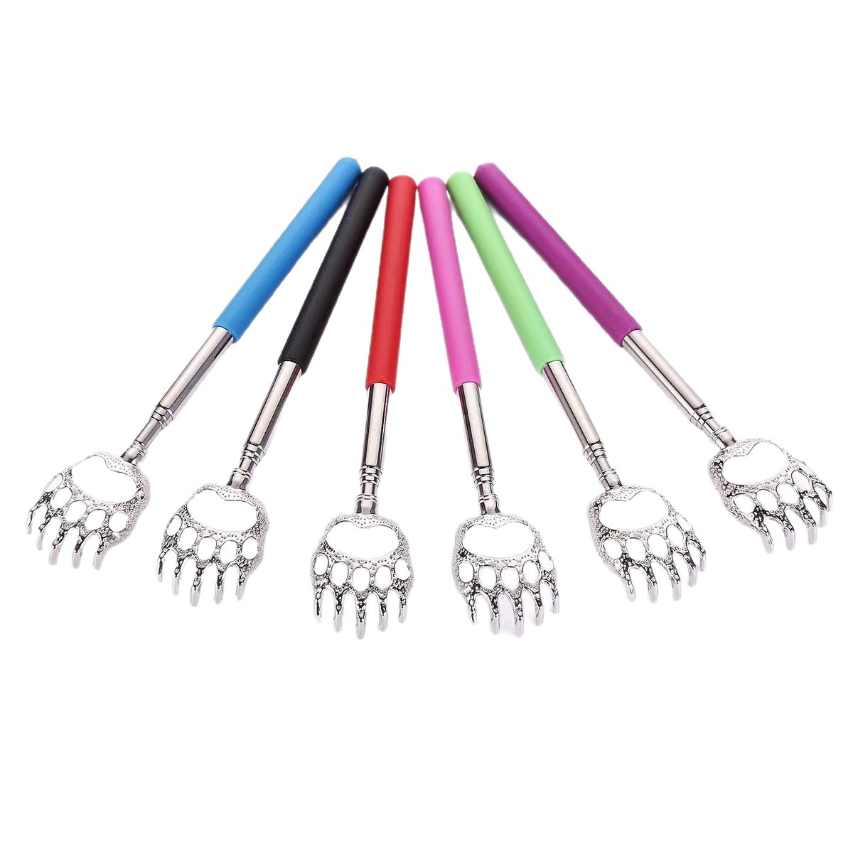 Factory straight hair bear claw stainless steel telescopic itch tickle massager does not ask for help stainless steel telescopic tickle tickle tickle