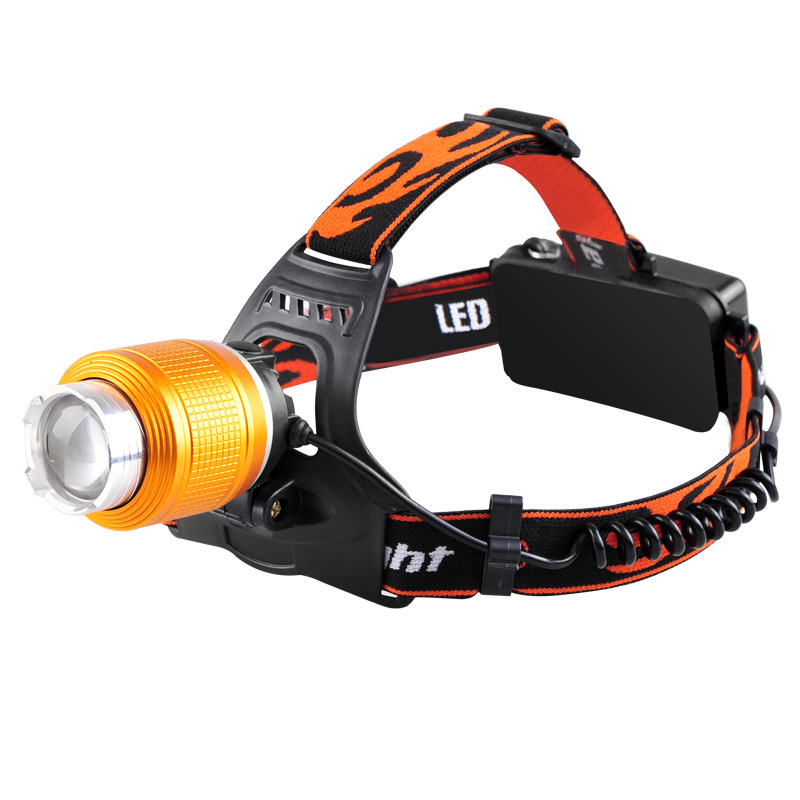Dual Light Source Headlamp Head-Mounted Flashlight Outdoor Camping Night Fishing Night Work Work Light Factory Customization