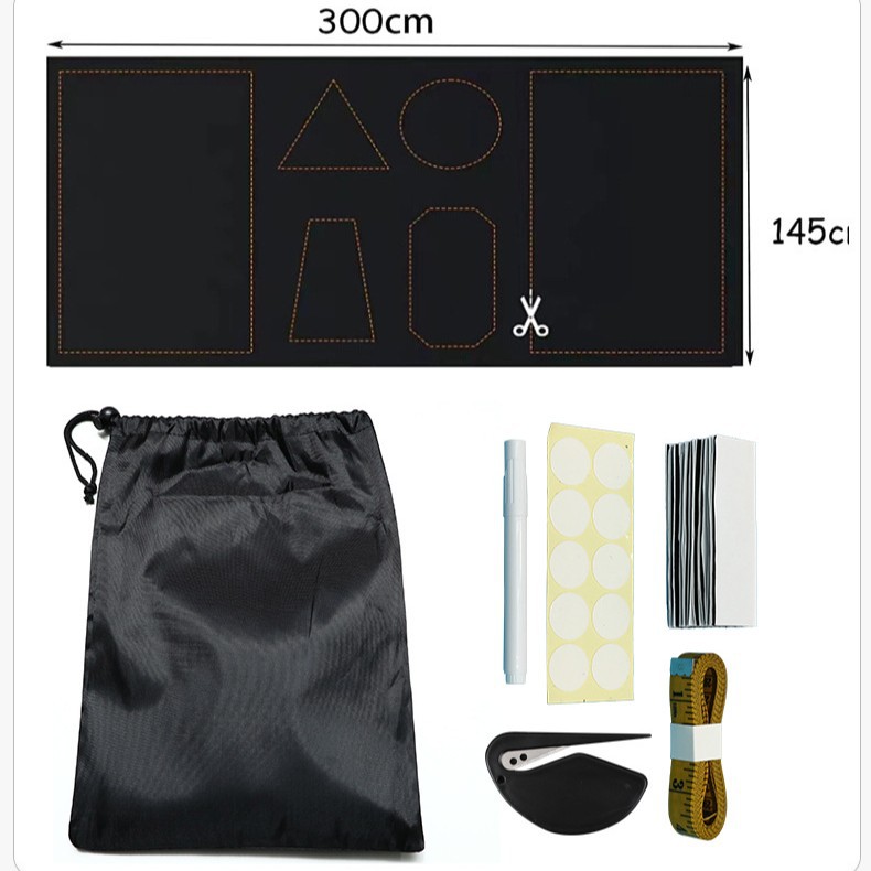 420D Oxford cloth silver-coated full shading curtain cloth portable travel small curtain cutting self-adhesive shading curtain