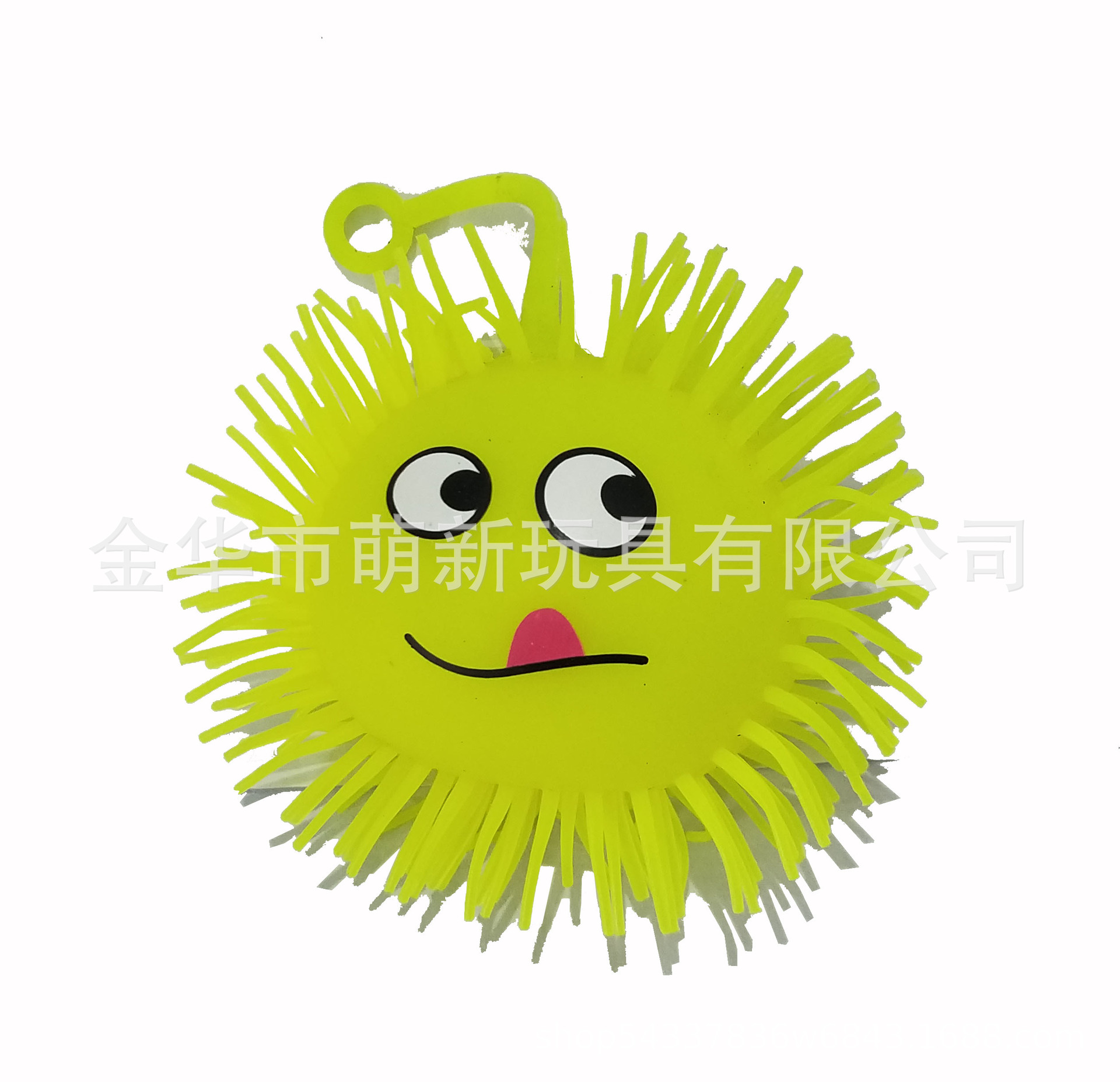 Customized Printed Inflatable Flashing Light Fur Ball with Rope Pinch Vent Ball Hedgehog Tpr Night Market Gift Promotion Manufacturer