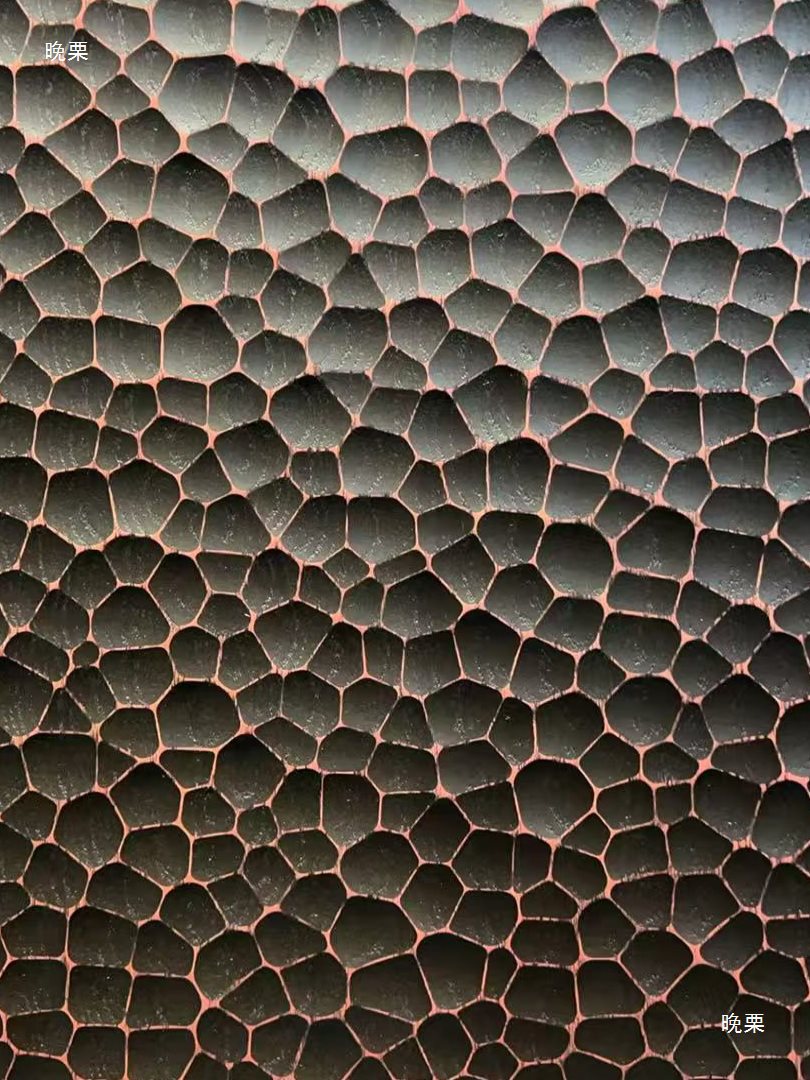 Texture Board Hammer Pattern Carved Aesthetic Decorative Panel Decorative Panel Background Wall Solid Wood Carving 3D Shape High Definition S