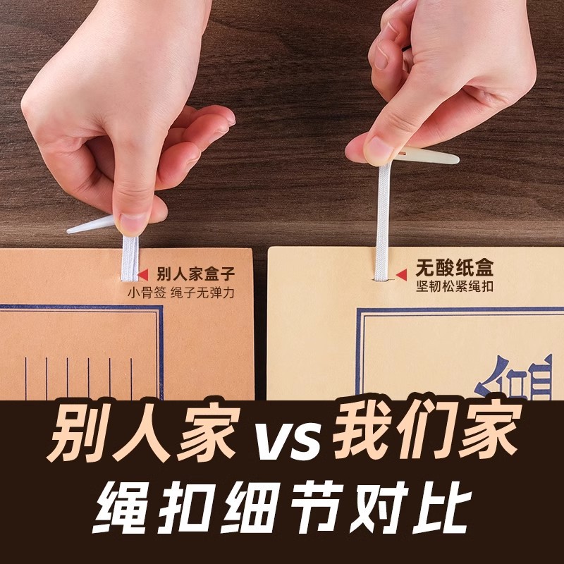 San Shi Yi Factory Has Ready-Made Customizable A4 Thickeneded Kraft Paper Document Voucher Storage Military Archive Box