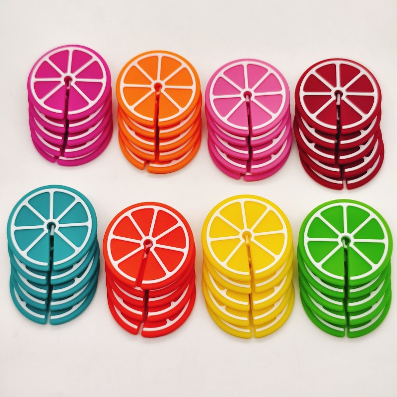 Cross-border Silicone Lemon Chip Logo Sticker Orange Wine Glass Distinguishing Logo Party Wine Sign Cocktail Glass Sticker in stock