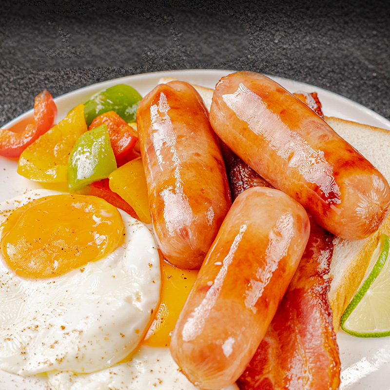 Royal Tiger Volcanic Stone Grilled Sausage Crispy Sausage Air Fryer Ingredients Semi-Finished Sausage Taiwanese Hot Dog Sausage