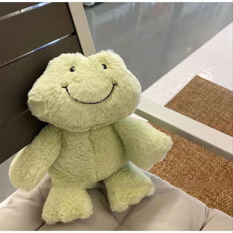 Cute Smiling Happy Frog Doll Plush Toy Mung Bean Frog ins Doll Doll Best Friend Valentine's Day Gift