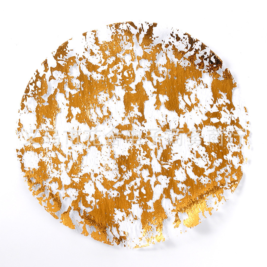 Gold Foil Disposable Mesh Placemats, Gold Metal Round Foil Grid Table Mats, Wholesale Light Luxury Style