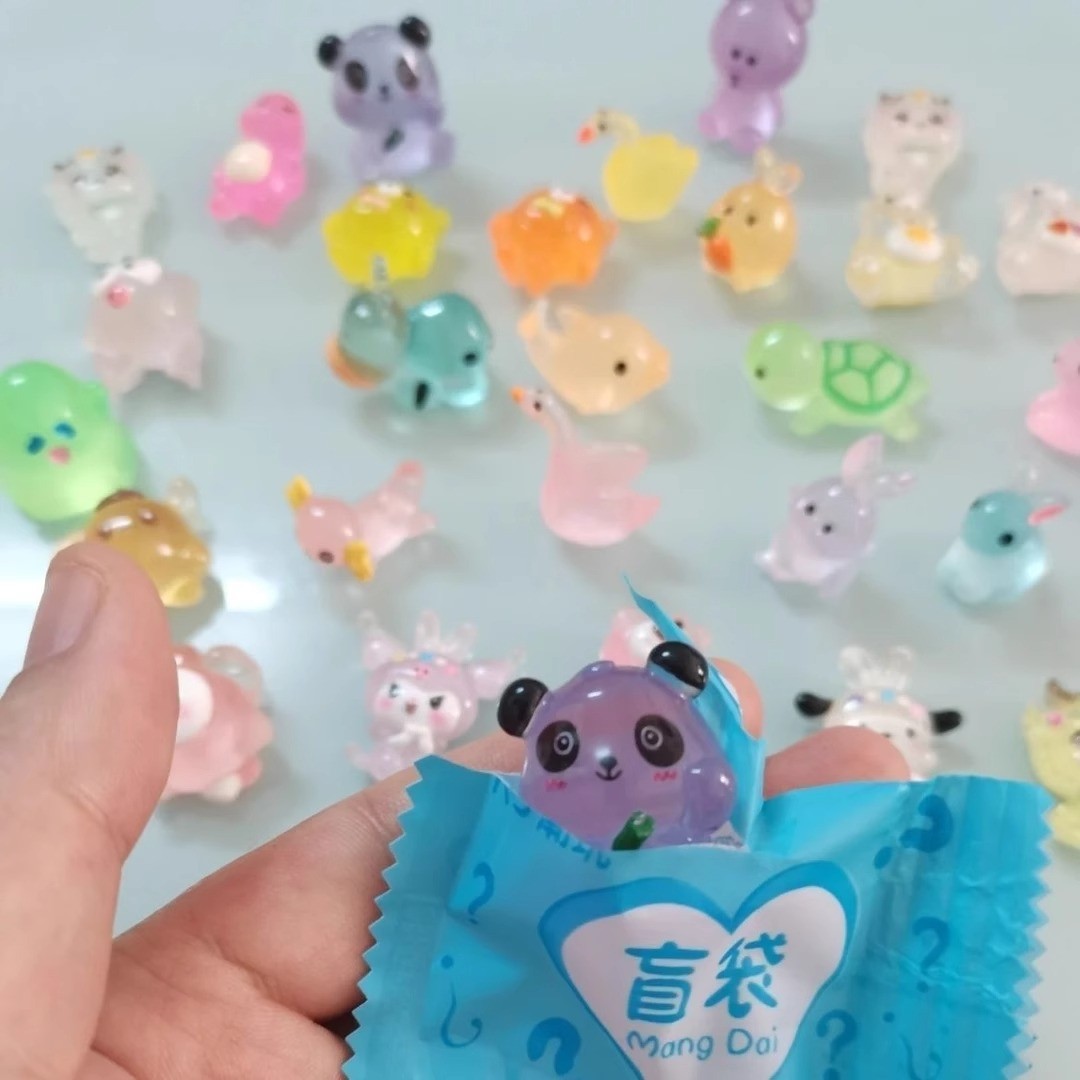 Luminous Blind Bag Small Toy Small Animal Mini Cute Independent Packaging Stereo Model Luminous Simulation Cartoon Random