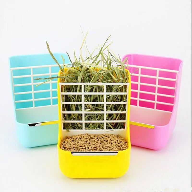 Кормушка для кроликов, фиксированная против подбора, кормушка для еды, травяная стойка, двухвостая травяная кормушка
