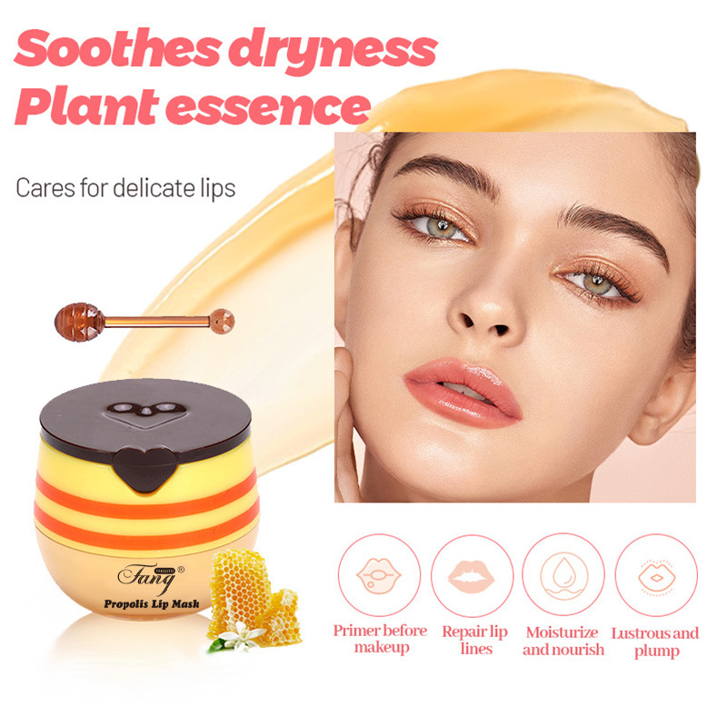 Cross-border new love lip film explosions strawberry propolis moisturizing lip film moisturizing and improving lip lines