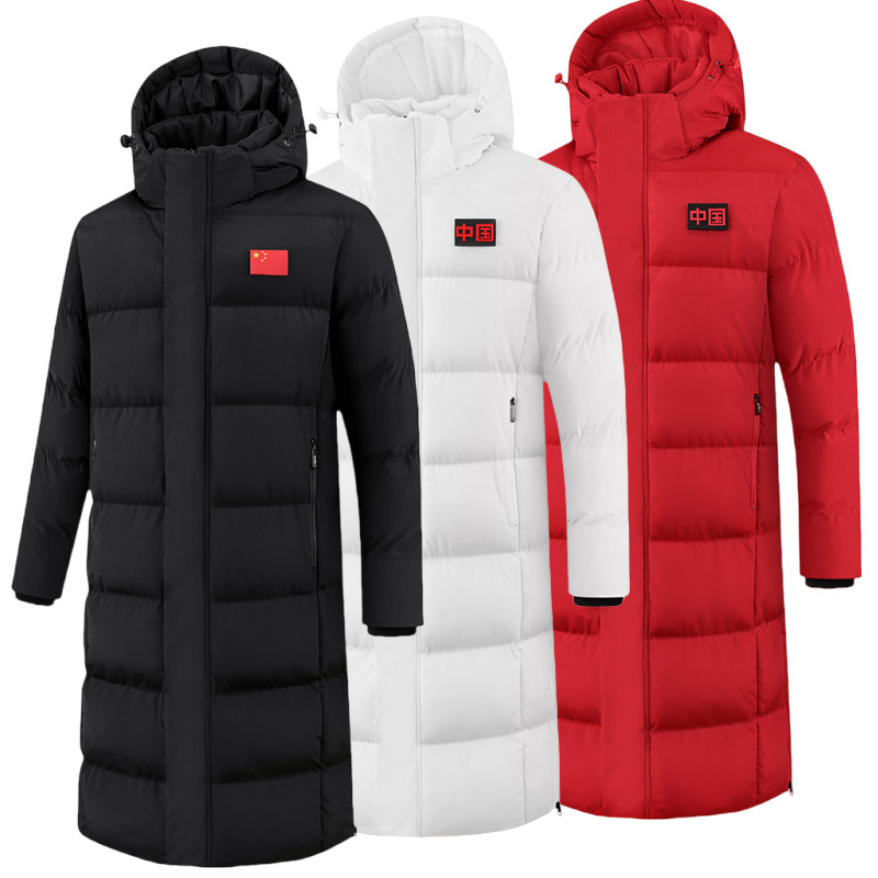 National Team Sports Winter Training Cotton Outwears for Men and Women, Long down Cotton Outwears, Kidsren's Football Team Training Uniforms, Jackets with Printing