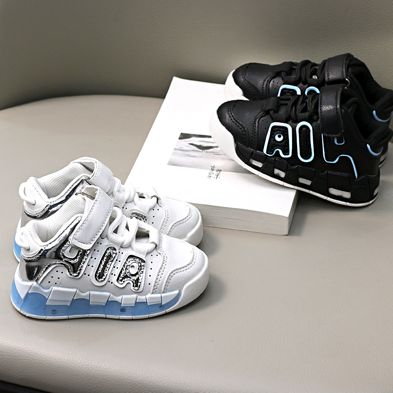 2024 New Big Air Sneakers Children's Soft Sole Anti-Slip Sports Shoes 1-6 Years Old Baby Toddler Shoes Trbottomy Children's Shoes