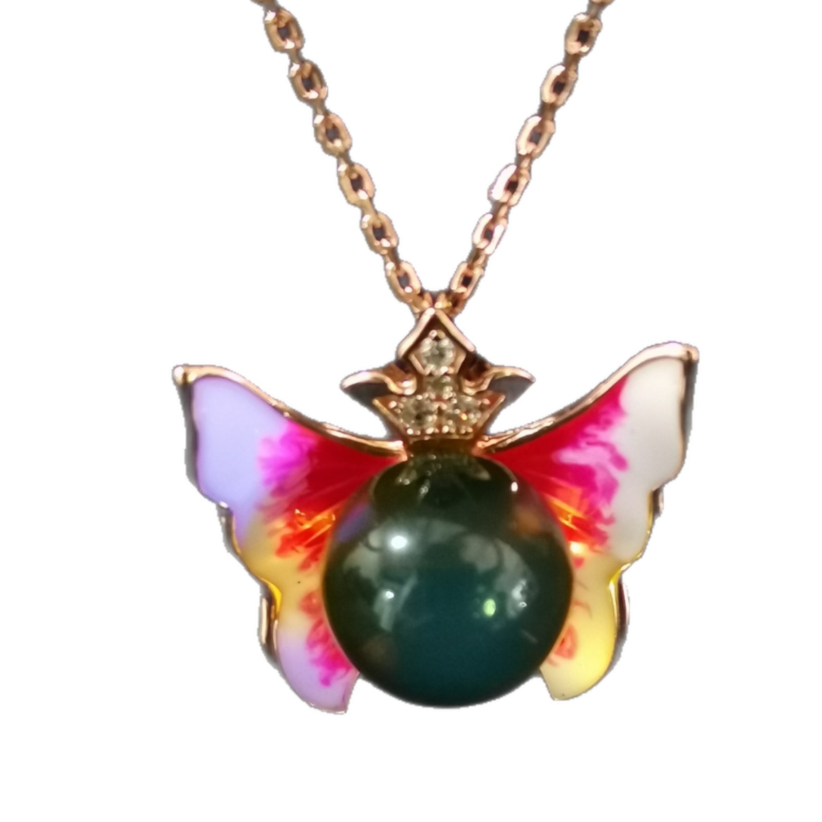 5A Grade Pure Water-Clear Blue Amber Necklace, Natural Amber Jewelry