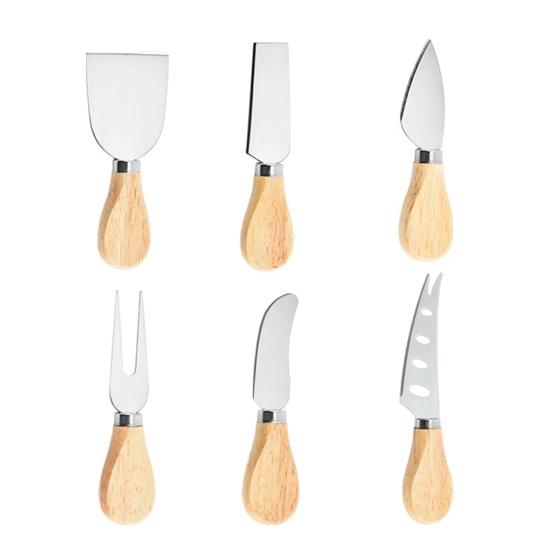 Cheese Knife Set, Cheese Knife and Fork, Stainless Steel Set, Three-Piece Cheese Knife and Fork Set, Four-Piece Butter Knife Set, Six-Piece