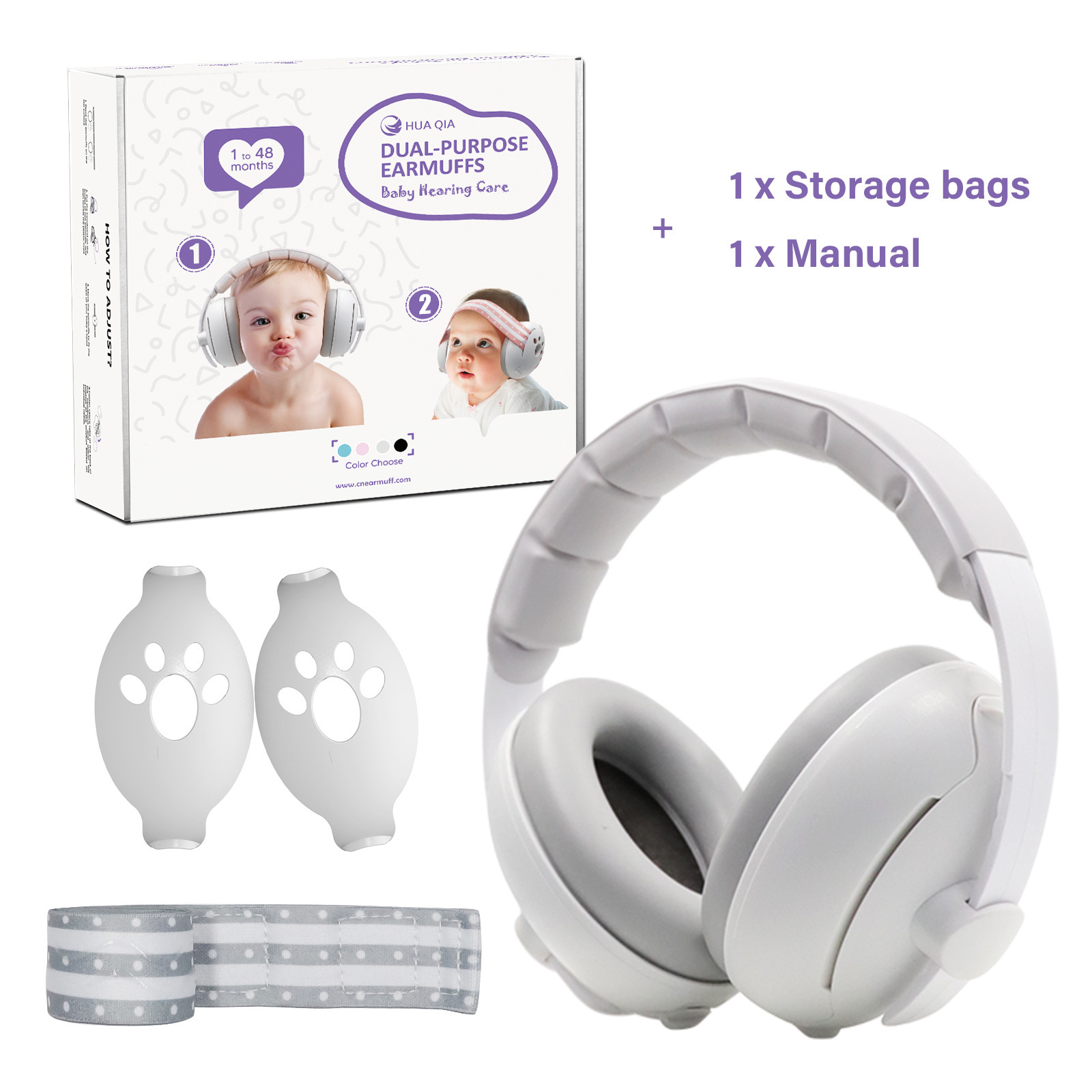 Popular Baby and Children's Earmuffs, Headband, Webbing, Dual-Purpose Noise Reduction Outdoor Sleep Earmuffs, Ready for Sale