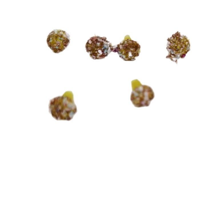 Diameter 0.8cm Foam Mesh Flower Material Artificial Flower Material Sunflower Sunflower Flocking Flower Core Chrysanthemum Core