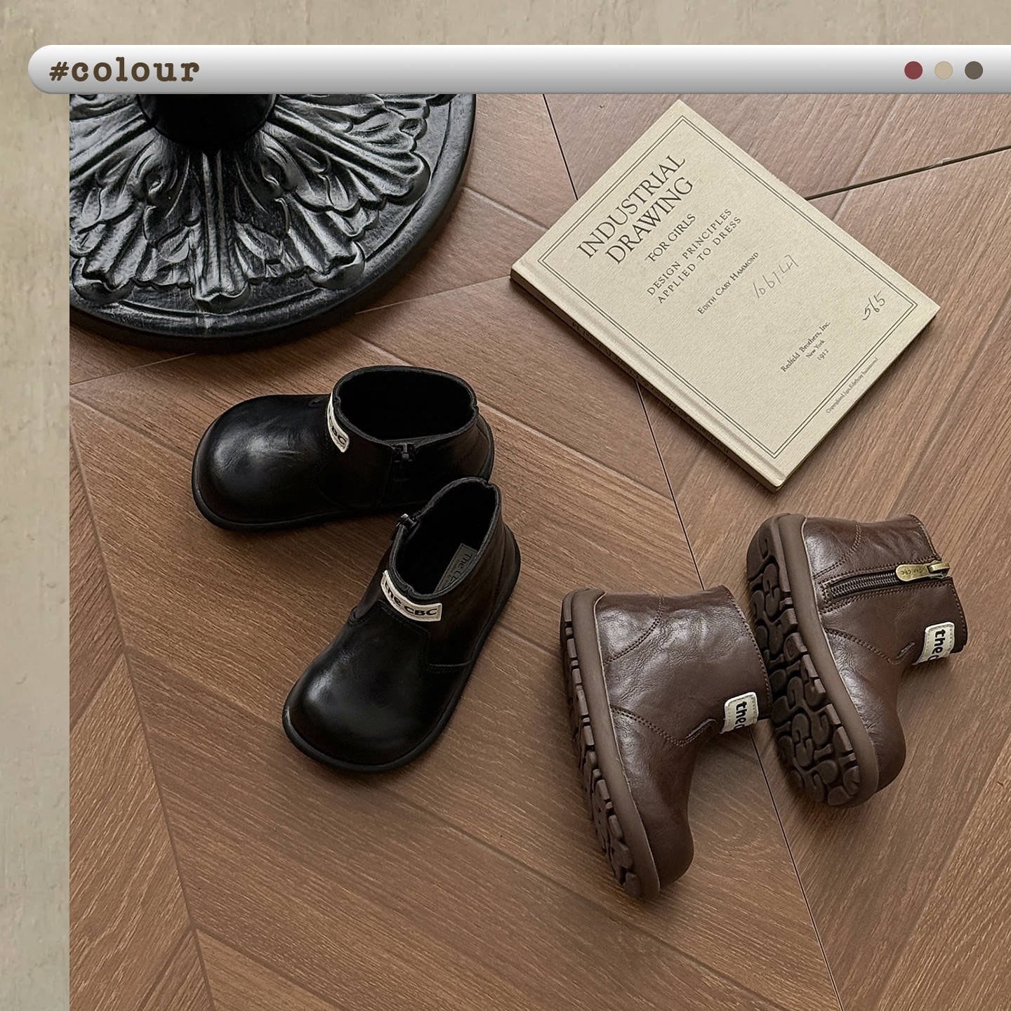 Xshx Pilot Boots｜Boys and Girls Autumn Chimney Boots with Side Zipper, Retro British Style, Wide Toe, Functional Thick Sole