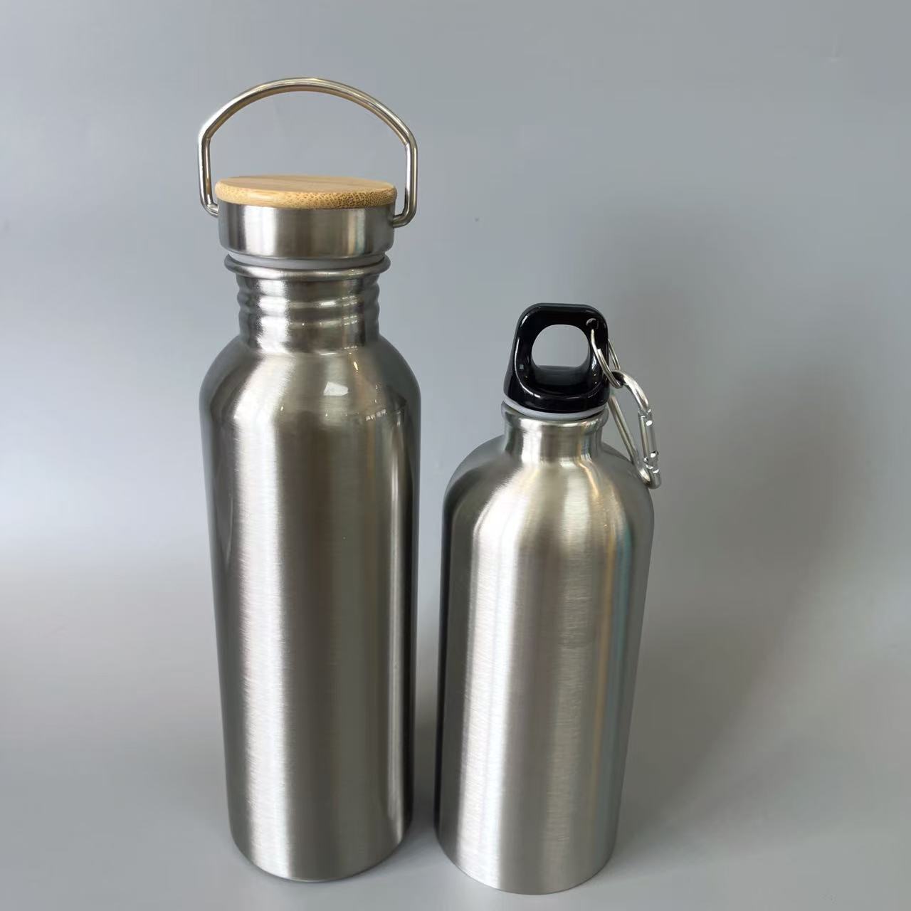 Food Grade 304 Stainless Steel Water Cup Single-Layer Sports Water Bottle Outdoor Non-Insulated Cup All-Steel Mouth Cup Anti-Fall