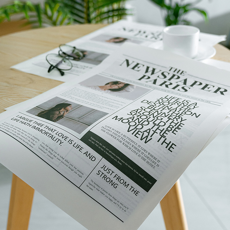 English Newspaper Commercial Photography Street Shooting Ins-Style Hand-Held Decorative Photo Background Paper Props Ins-Style Props